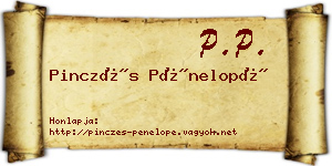 Pinczés Pénelopé névjegykártya